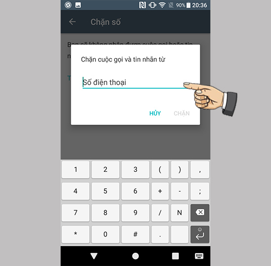 Thêm số để chặn